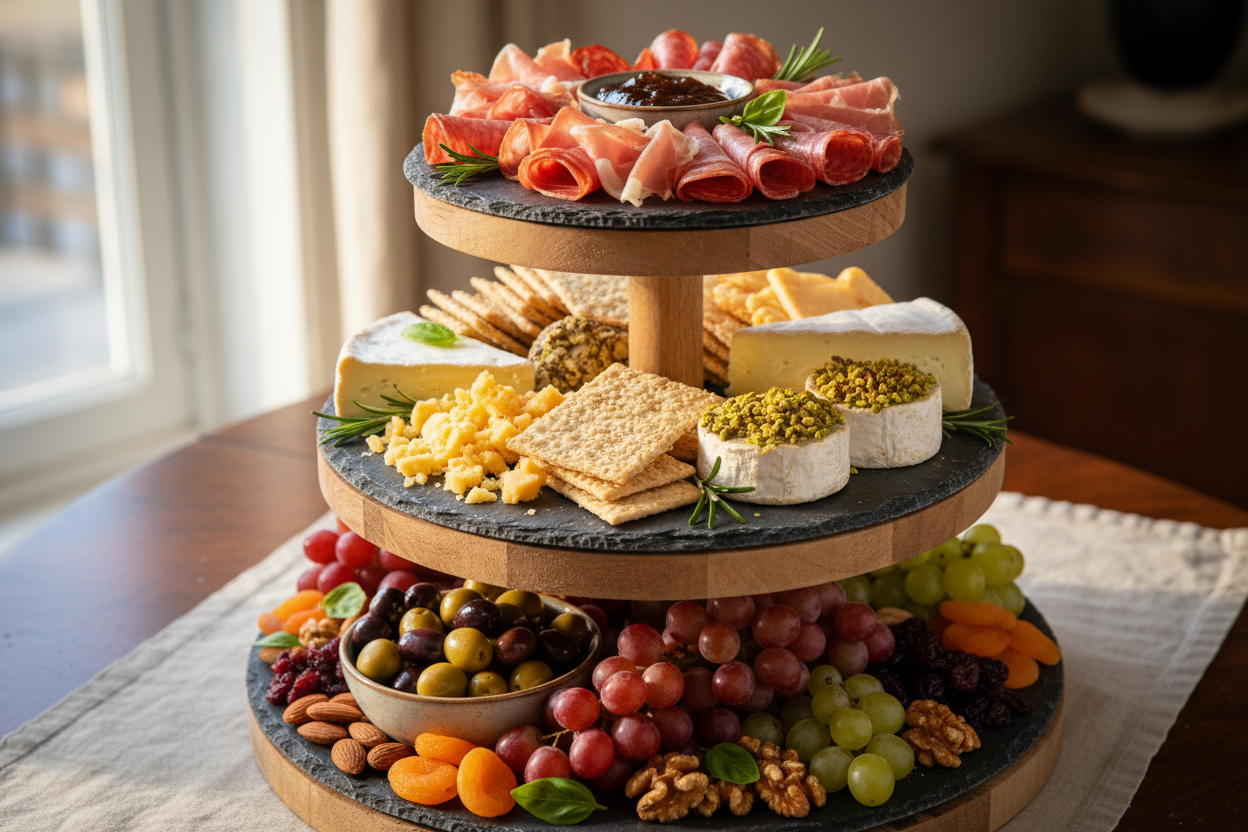 Tiered charcuterie Boards