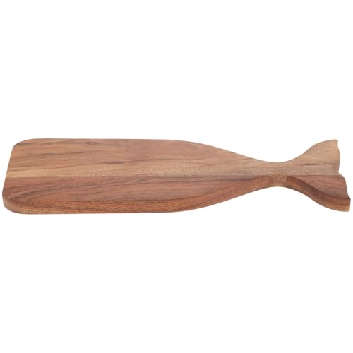 Boston International Acacia Wood Cutting Board Charcuterie Tray, Small 12.75", Whale Shaped