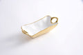 Pampa Bay Golden Handles Mini Rectangular Bowl, Porcelain, 7.25" x 3.25" x 1.75"