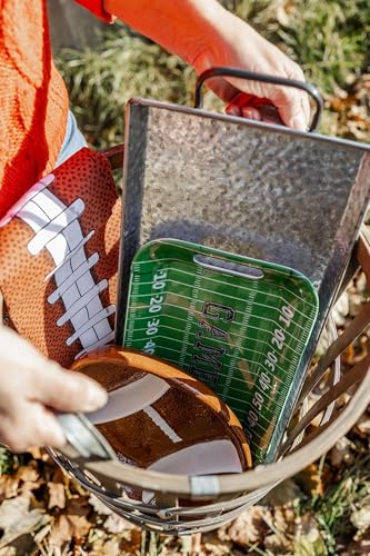 Boston International Chip and Dip Set, Super Bowl Football Party Ceramic Serving Bowls, 12 x 8-inches, Football Fever