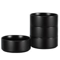 GZG Ceramic Cereal Bowls Set of 4,6 Inch Stoneware Soup Bowls,Dishwasher and Microwave Safe,Stackable,Scratch Resistant for Oatmeal,Fruit,Salads and Rice(Matte Black)