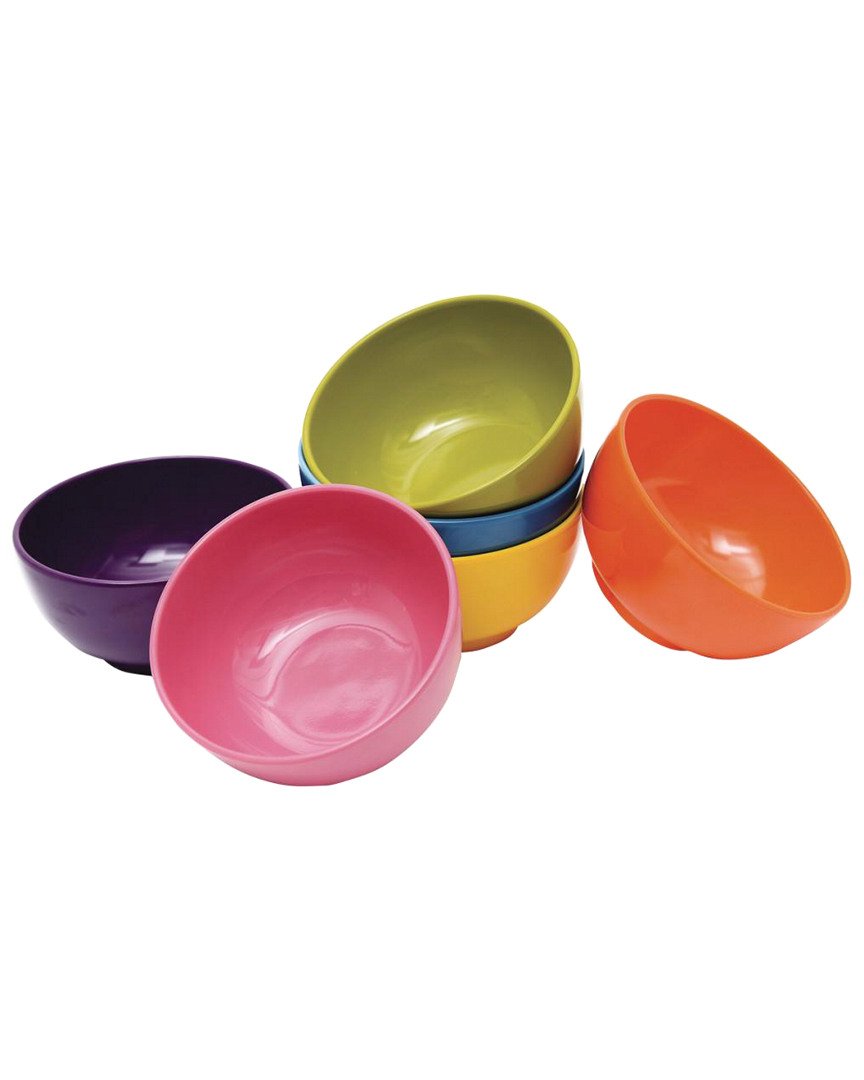 French Bull Melamine Mini Bowls, 6-Piece Set, Small Serving Bowl – Snack, Condiment, Dip, Dessert, Ice Cream – Shatter Proof, Food-Safe, BPA Free, Dishwasher Safe, 4” 10 oz - Multicolor