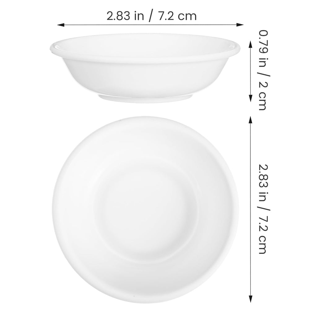 Angoily 20Pcs Unbreakable Dipping Sauce Bowls Plastic Round Soy Sauce Dish Appetizers Ramekin Set White Small Serving Bowls Condiment Side Dishes for Restaurant BBQ Party Dinner, Charcuterie