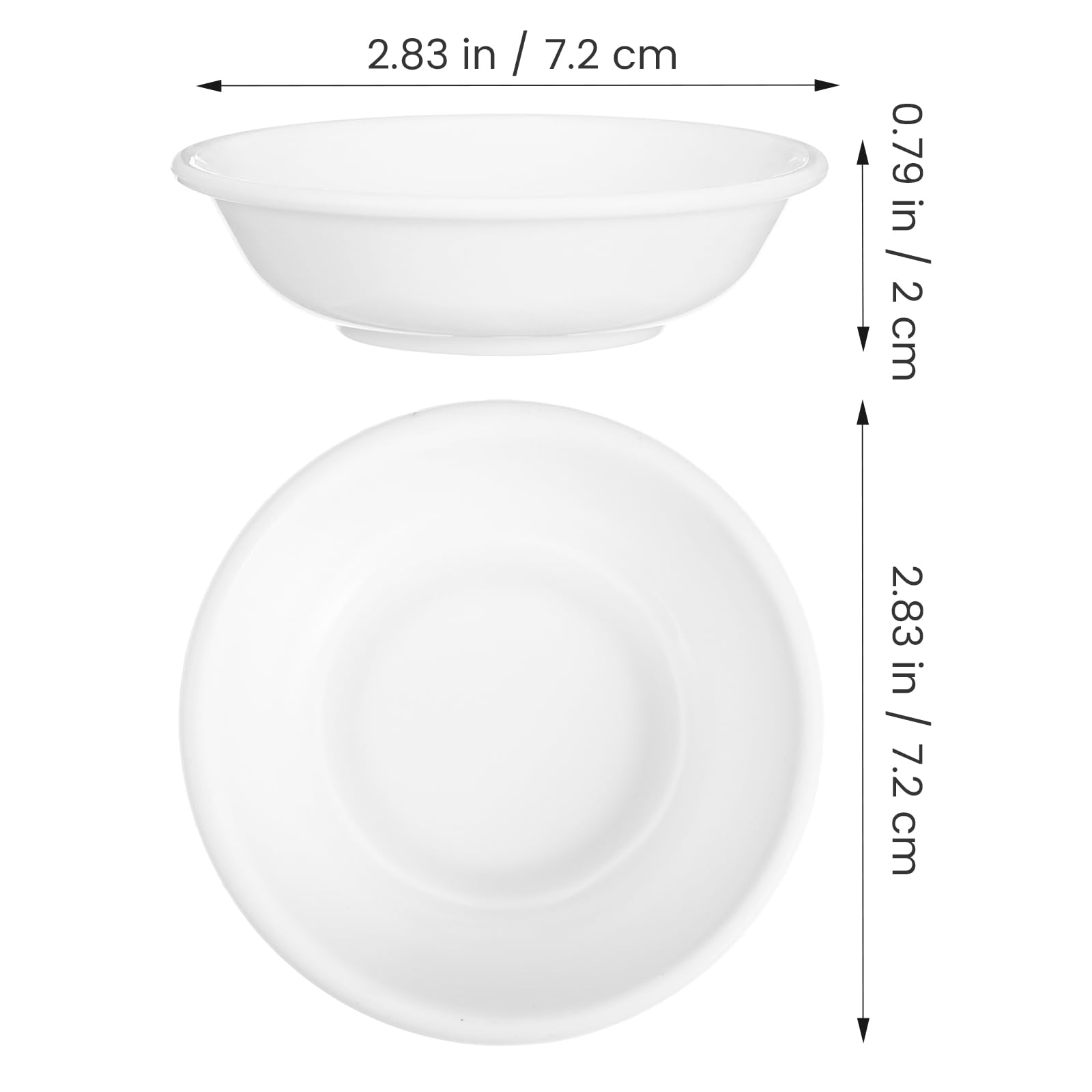 Angoily 20Pcs Unbreakable Dipping Sauce Bowls Plastic Round Soy Sauce Dish Appetizers Ramekin Set White Small Serving Bowls Condiment Side Dishes for Restaurant BBQ Party Dinner, Charcuterie