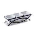 UNICASA Square Ramekin Bowls 10 oz, Condiment Serving Tray with Metal Rack Stand - Chips and Dips Snack Tray for Party - White Side Dish for Appetizer, Fruit, Nuts, Ice Cream, Candy