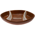 Boston International Chip and Dip Set, Super Bowl Football Party Ceramic Serving Bowls, 12 x 8-inches, Football Fever