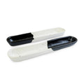 roro Black and White 9-Inch Long Ceramic Olive Tray - Set of 2 | Handcrafted Speckled Stoneware for Charcuterie, Olives, Nuts, Sauces, and Small Appetizers