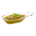 Restaurantware 2 Ounce Leaf Dishes 6 Lead-Free Tasting Dishes - Etched With Handle Clear Glass Sauce Bowls Serve Condiments Snacks Appetizers Or Desserts For Parties Or Weddings