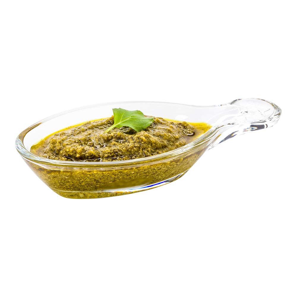 Restaurantware 2 Ounce Leaf Dishes 6 Lead-Free Tasting Dishes - Etched With Handle Clear Glass Sauce Bowls Serve Condiments Snacks Appetizers Or Desserts For Parties Or Weddings