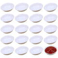 Angoily 20Pcs Unbreakable Dipping Sauce Bowls Plastic Round Soy Sauce Dish Appetizers Ramekin Set White Small Serving Bowls Condiment Side Dishes for Restaurant BBQ Party Dinner, Charcuterie