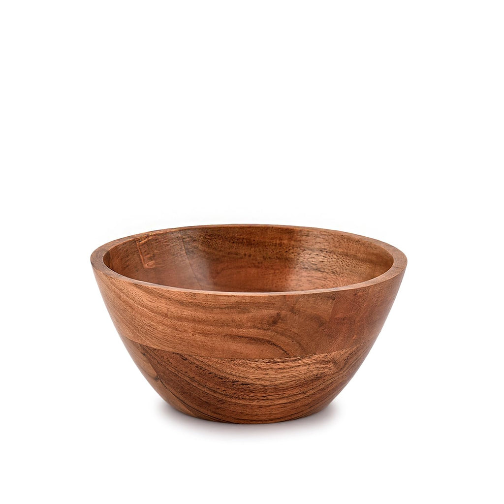 Kimona Bowl Sets of 6 Acacia wood Hand carved wooden Kitchen Mini Cups for dipping sauce, salsa, Prep, salt & Condiments (6"" x 6"" X 2.75""), (Set of 3), Brown