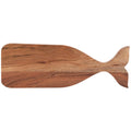 Boston International Acacia Wood Cutting Board Charcuterie Tray, Small 12.75", Whale Shaped