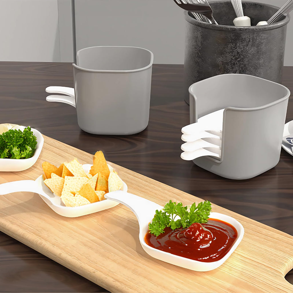 SZSUYAD Dipping Bowls Sets of 6 2.5 Oz,Outdoor accessories,with handle, Unbreakable,for Sushi, Dipping Sauce Cups, Mini Prep Bowls,Dip Bowls for Side Dish,Tomato Sauce,sizzling spice, soy,BBQ