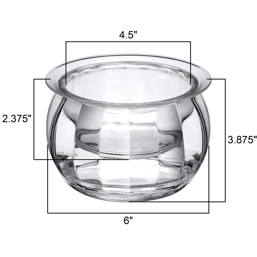 Amazing Abby - Ice Bed - Acrylic Chilled Dip Server Bowl with Ice Chamber (1-Pack), Clear Plastic Iced Serving Bowl, Keeping Dips and Condiments Cold and Fresh for Party, Picnic, Outdoor Dining