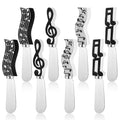 PullCrease 8 Pcs Musical Note Cheese Spreader Butter Knife Set Stainless Steel Cheese Spreader Multipurpose Butter Jam Dip Graduation Gift Table Decoration