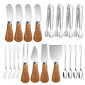 Linwnil 20 Pieces Spreader Knife Set Cheese Butter Spreader Knifes Cheese Slicer Knife Mini Serving Tongs Spoons Forks for Charcuterie Boards Accessories,Birthday Wedding Christmas (CHK-3)