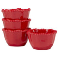 Certified International Perlette Red Melamine Dipping Bowls, Set of 4, 4.63-inch Diameter, Kitchen Accessories, 31730