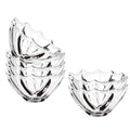 binsakao Small Glass Bowls Set of 6-8.5 oz Scalloped Dessert Bowls for Ice Cream, Snacks, Side Dishes, Dipping, Prep Meal, Serving