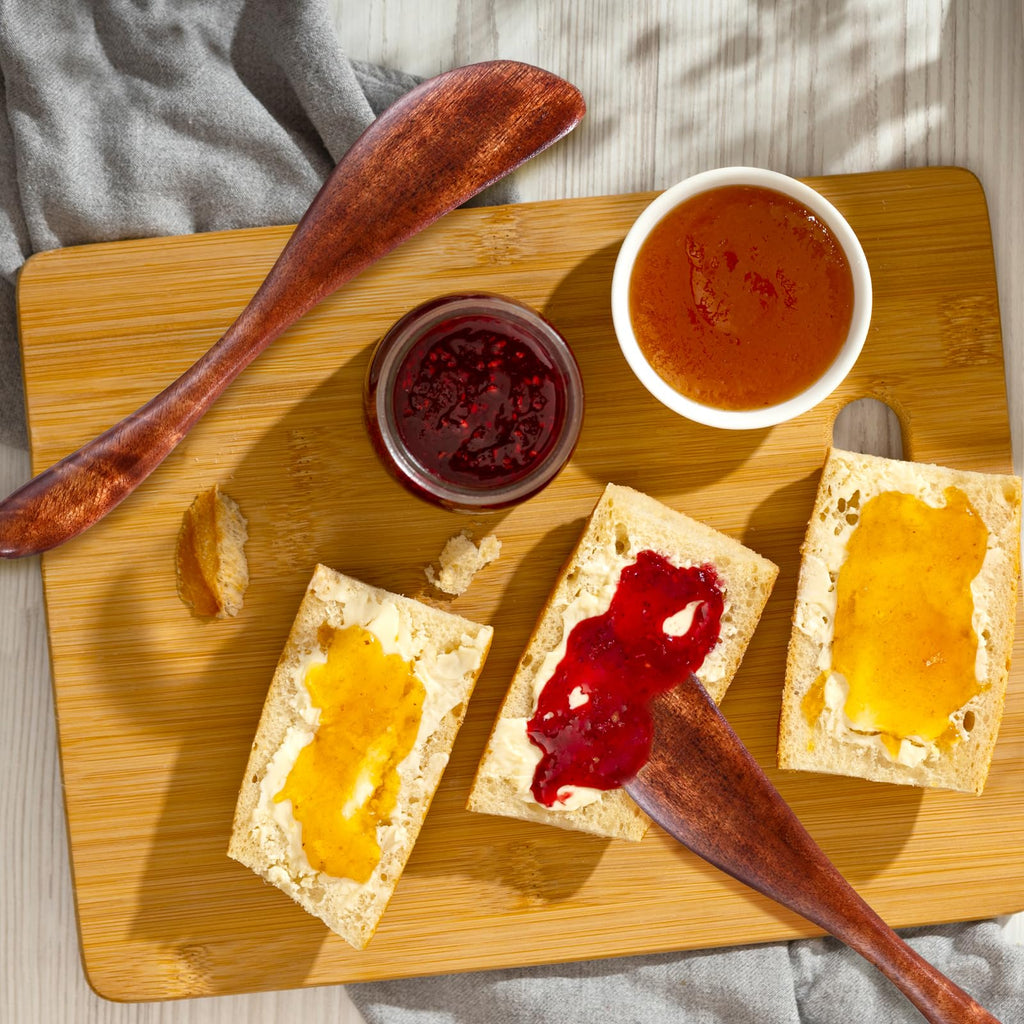 8 PCS Wooden Butter Knife Spreader, Butter Sandwich Condiment Cheese Spreader Knives,Thickened Solid Wood & Comfortable Feel Wooden Butter Knife Spatulas for Kitchen Restaurant