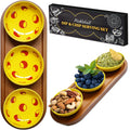 DWATAN Pickleball Snack Serving Tray, Pickleball Lover Gifts for Women Men, Ceramic Dipping Bowls with Wood Charcuterie Board, Birthday Party Decoration Accessories for Taco Sauce, Dessert, Salsa
