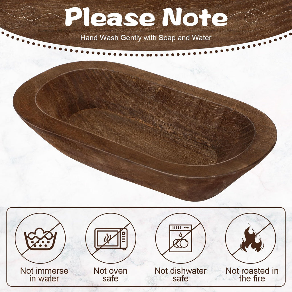 Nuogo 10 Pack Wooden Dough Bowls Bulk 8.5 Inch Rustic Dough Bowls for Wedding DIY Candle Home Crafts Making Farmhouse Fruits Supplies Decoration(Brown)