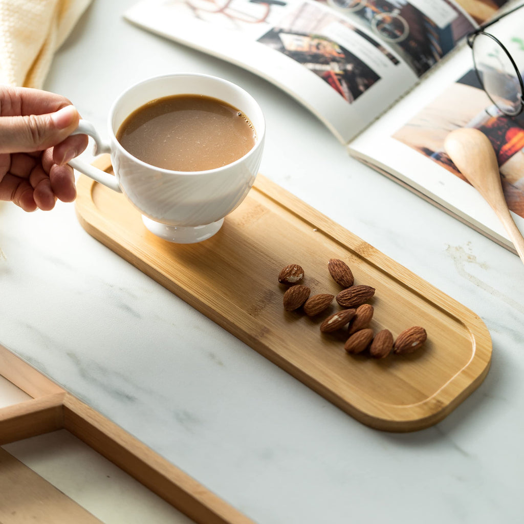 Miamolo 3 Compartment Condiment Tray, Chip and Dip Bowl with Wooden Serving Tray, Perfect for Snacks, Appetizers, Charcuterie, Chips, Candy, 10-inch Chip and Dip Serving Set for Parties