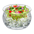 Amazing Abby - Ice Bed - Acrylic Chilled Dip Server Bowl with Ice Chamber (1-Pack), Clear Plastic Iced Serving Bowl, Keeping Dips and Condiments Cold and Fresh for Party, Picnic, Outdoor Dining