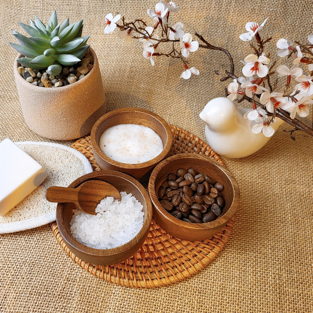 gwynth Small Round Acacia Wood Bowls 8 Pcs, 2.8" Diameter Hand Carved Wooden Bowl Set for Dipping Sauce, Salsa, Prep, Salt, Condiments, Charcuterie board accessories